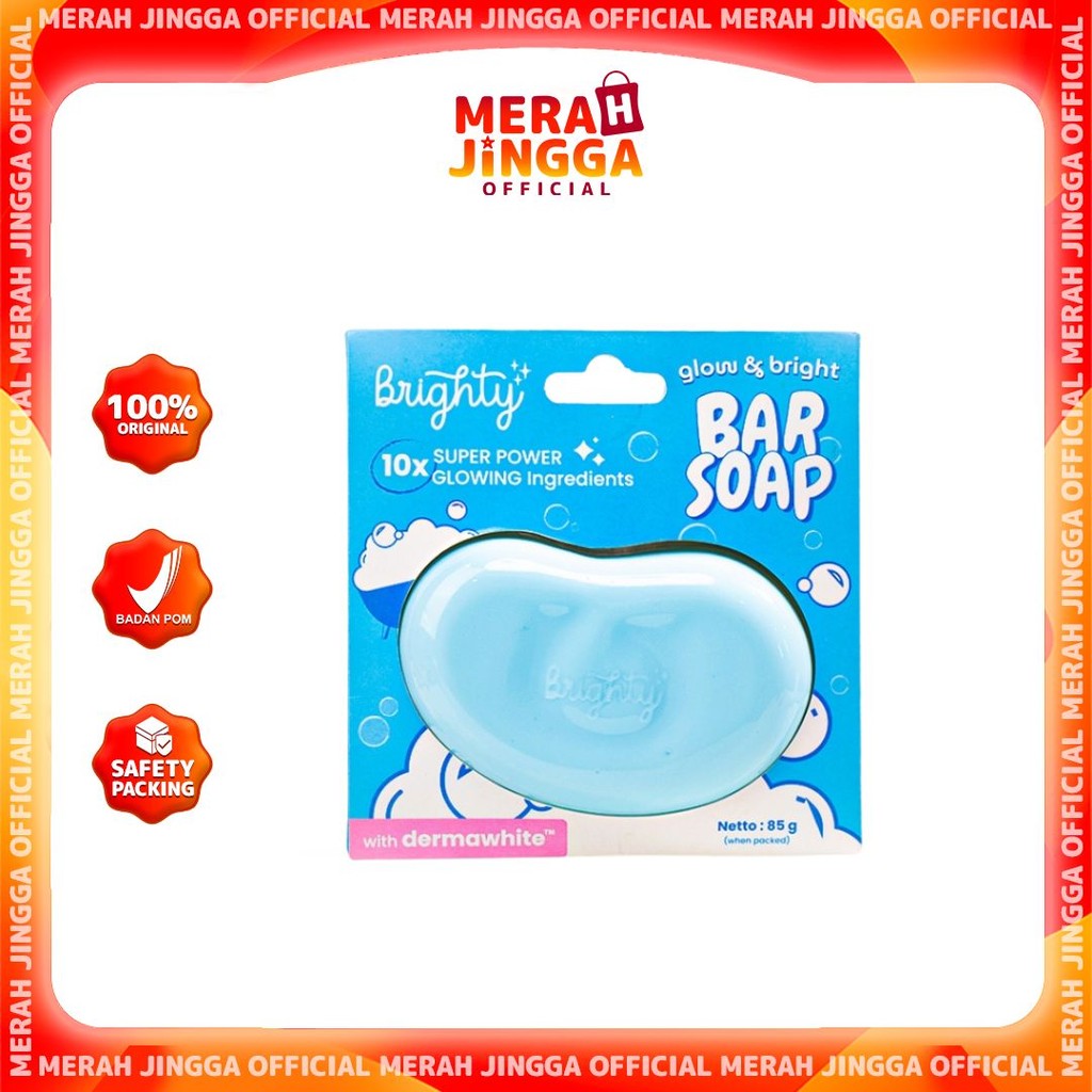 Brighty Glow & Bright Bar Soap Sabun Mandi Pemutih badan sabun pencerah sabun whieting | Merah Jingg