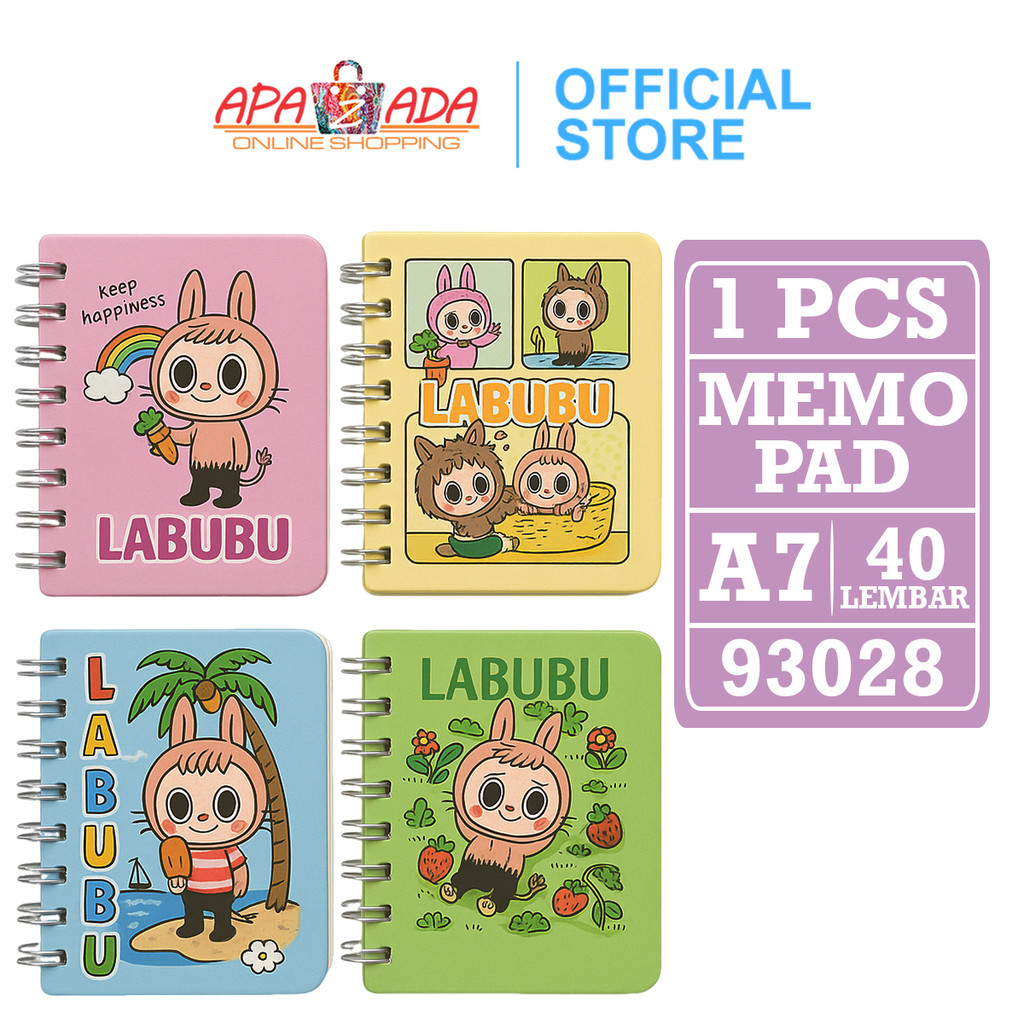 

Apazada - Memo Pad Labubu [1 Pcs] / Mini Diary NoteBook / Kertas Memo Note QT-93028