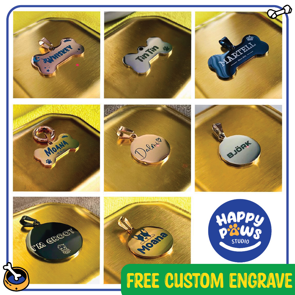 CAMBERUS_SHOP  Tag Nama Custom Pet Tag Anjing Kucing Premium Stainless Steel