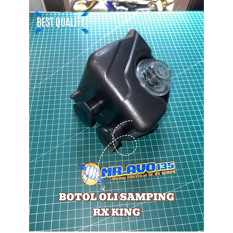 Botol Oli Samping RXKING Hitam RX King Wadah Oli Samping [Hitam] Set Mika DEKA STORE