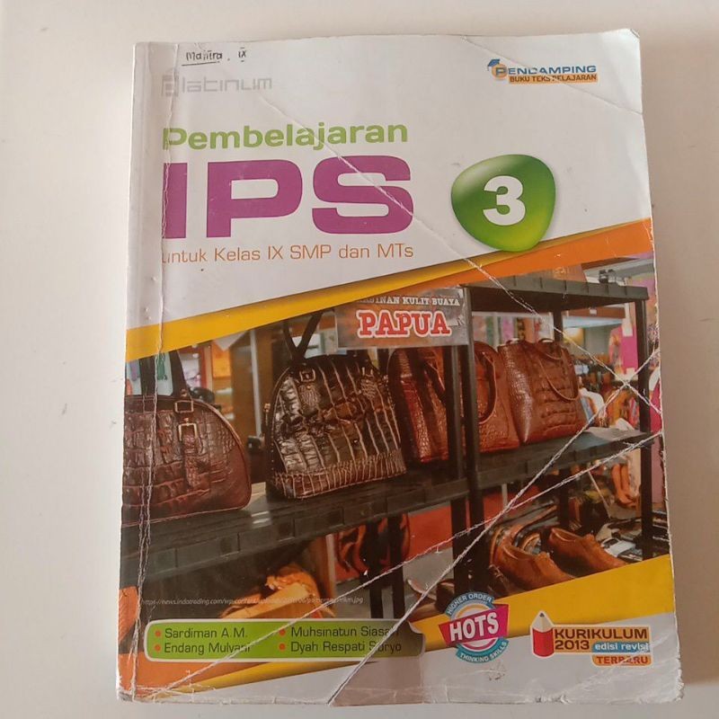 Pembelajaran IPS Untuk SMP Kelas 9/IX K-13 Edisi Revisi - Platinum