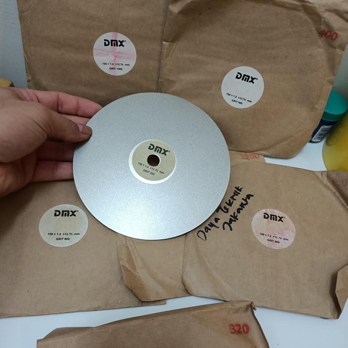 dmx asah batu akik 6" #1000 / diamond wheel asah batu dmx grit 1000 asahan pisau