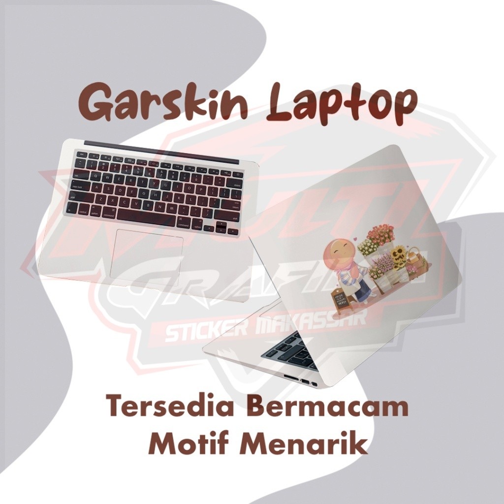 Multi Garskin Laptop Stiker Anti Gores Karakter lucu aethetic Cute Premium Full set 10 12 13 14 15 i