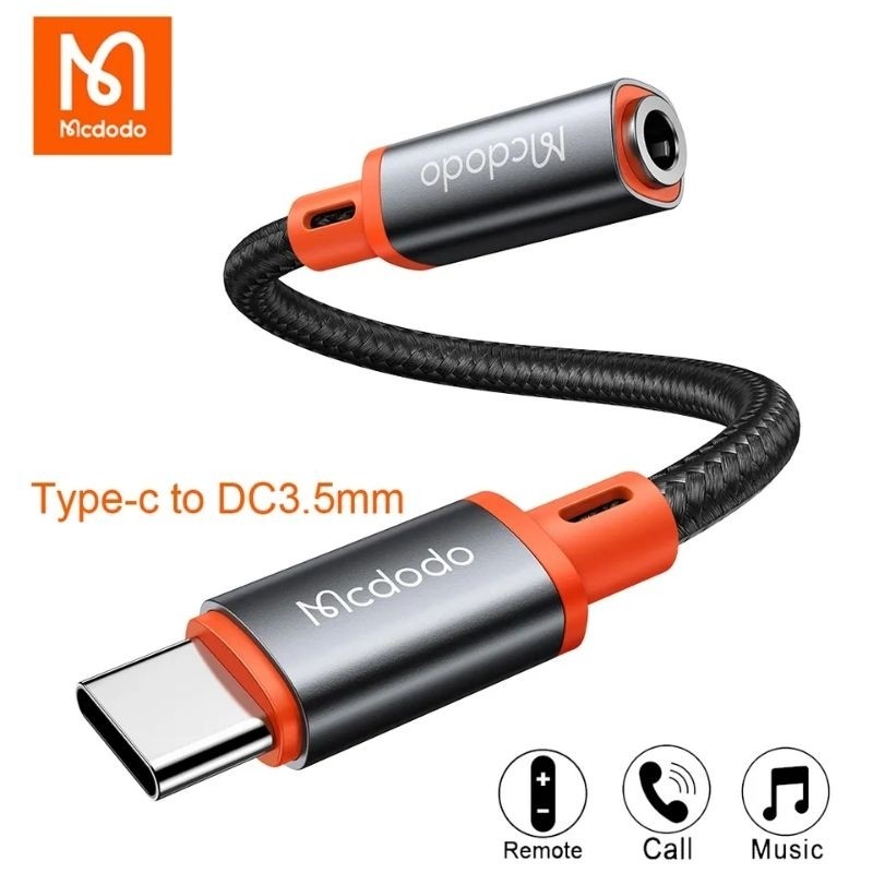 Mcdodo Audio Converter Type C to Jack 3.5mm Earphone Adapter DAC