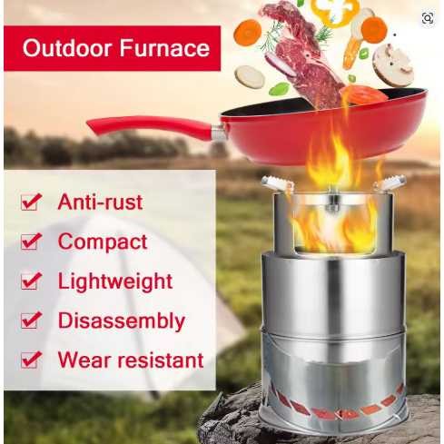 WIKOGER Kompor Portable Tungku Arang Kayu Outdoor Camping Stove - WK-13