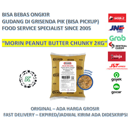 

Morin Peanut Butter Chunky 2 Kg Selai Kacang Kasar Original