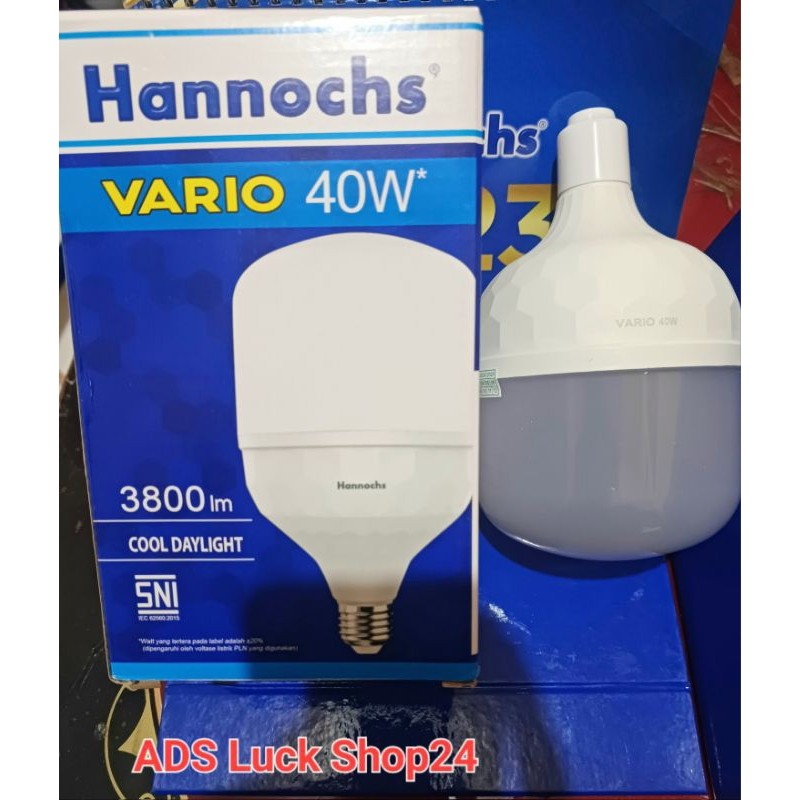 Hannochs Vario Lampu LED 40 Watt Super Terang - Cahaya Putih/Coolday