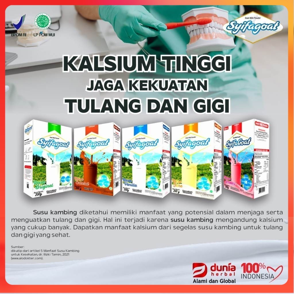 

Susu syifagoat Kalsium Tinggi Solusi Sendi, Tulang, Dan Gigi Surabaya Herbal Likoles