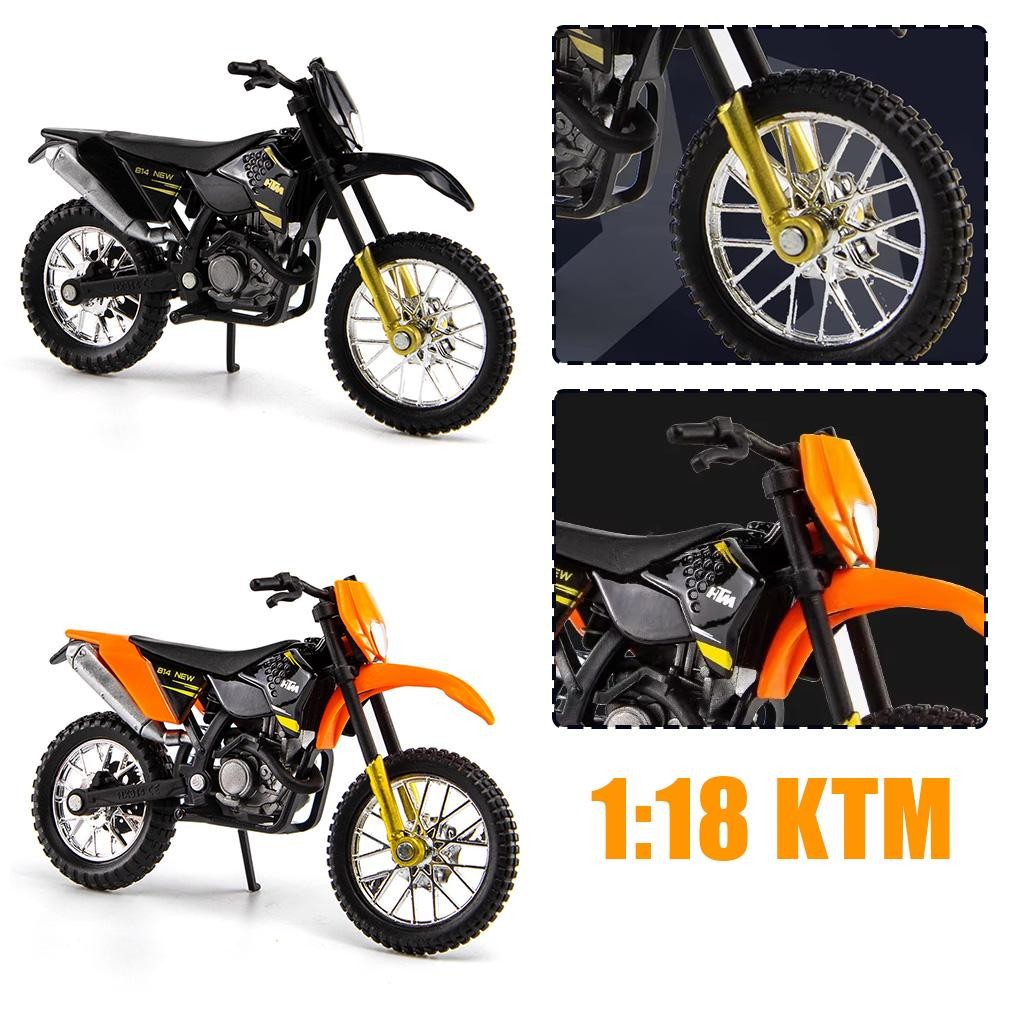 Motor Trail Miniatur / Mainan Koleksi Anak Motor Model / Miniatur Motor Bahan KTM / 1:18 Diecast Mot