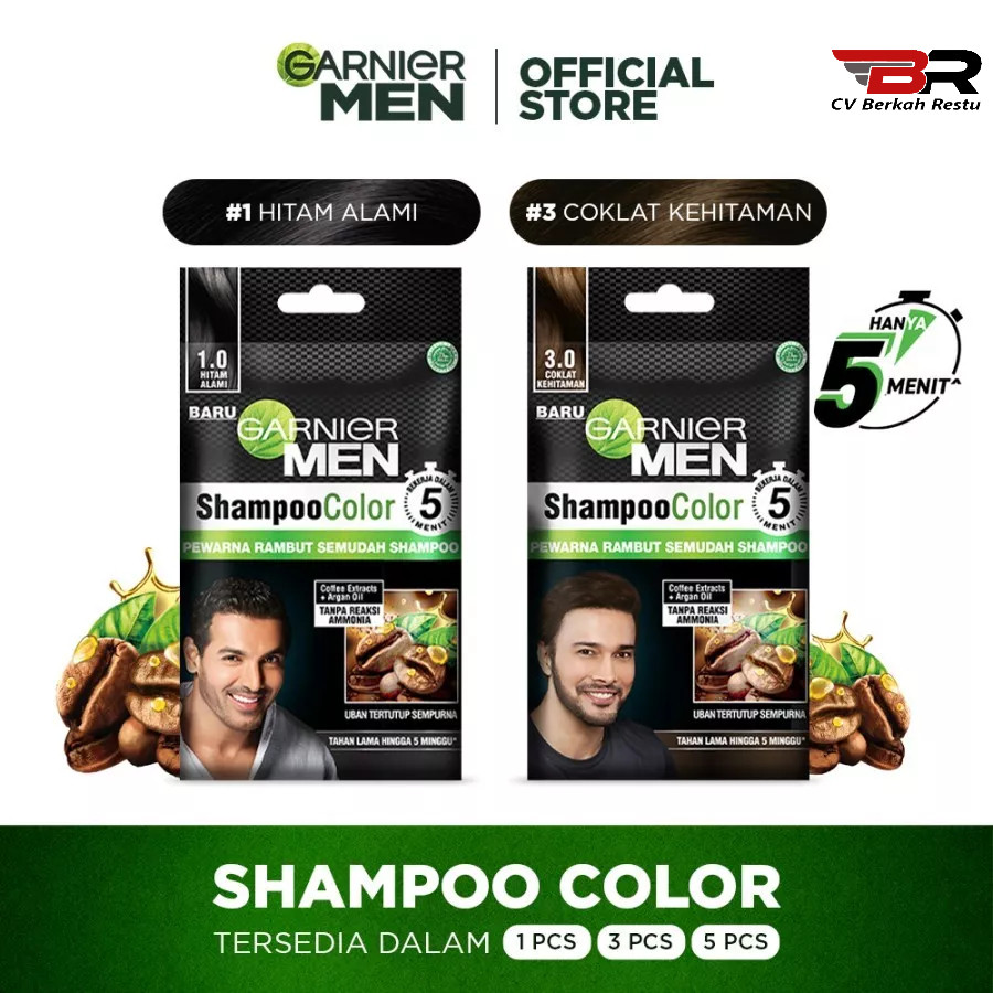 Garnier Men Shampoo Color - Shampo Pewarna Rambut