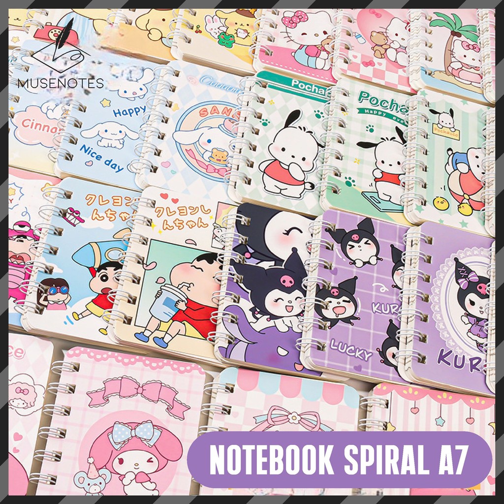 

Notebook Spiral Mini Motif Karakter SR A7 Buku Memo Kecil Isi 80 lembar Buku Catatan S-NB002