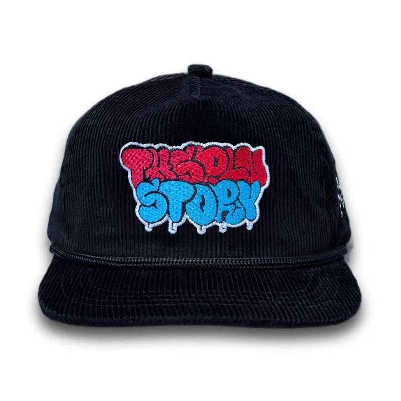 Topi 6 Panel Cap Corduroy - Summer Vibes (BLACK)