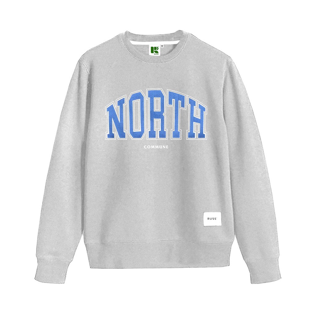 Russ Sweater Crewneck Pria North Misty ( Up To Big Size )