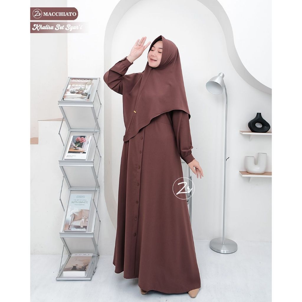 KHALISA SET SYAR'I ORIE BY ZR DRESS  SET HIJAB TERBARU BY ZR BAHAN SABRINA PREMIUM
