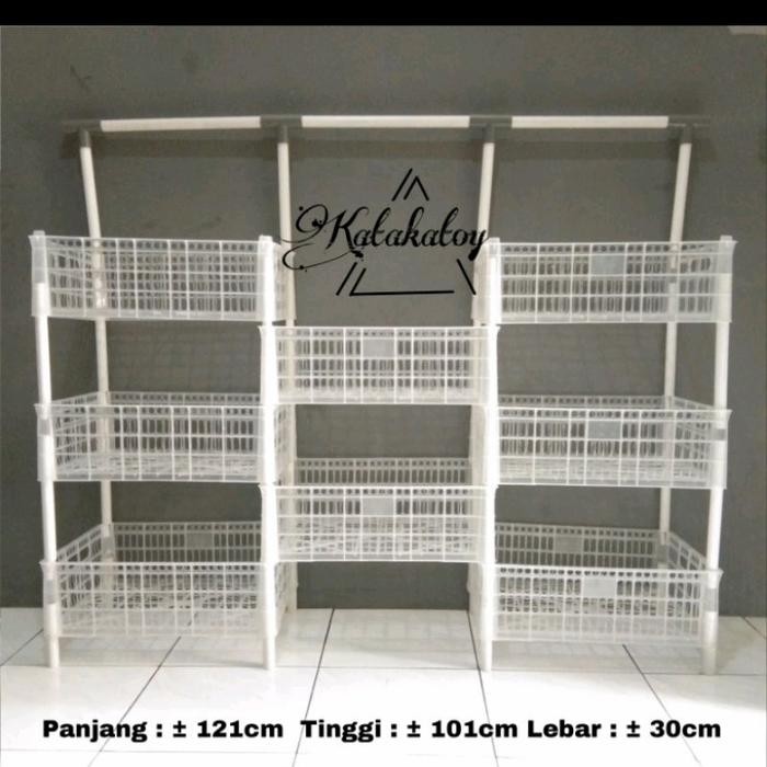 RAK WARUNG/ RAK SUSUN/ RAK SERBAGUNA warung - 4-3-4