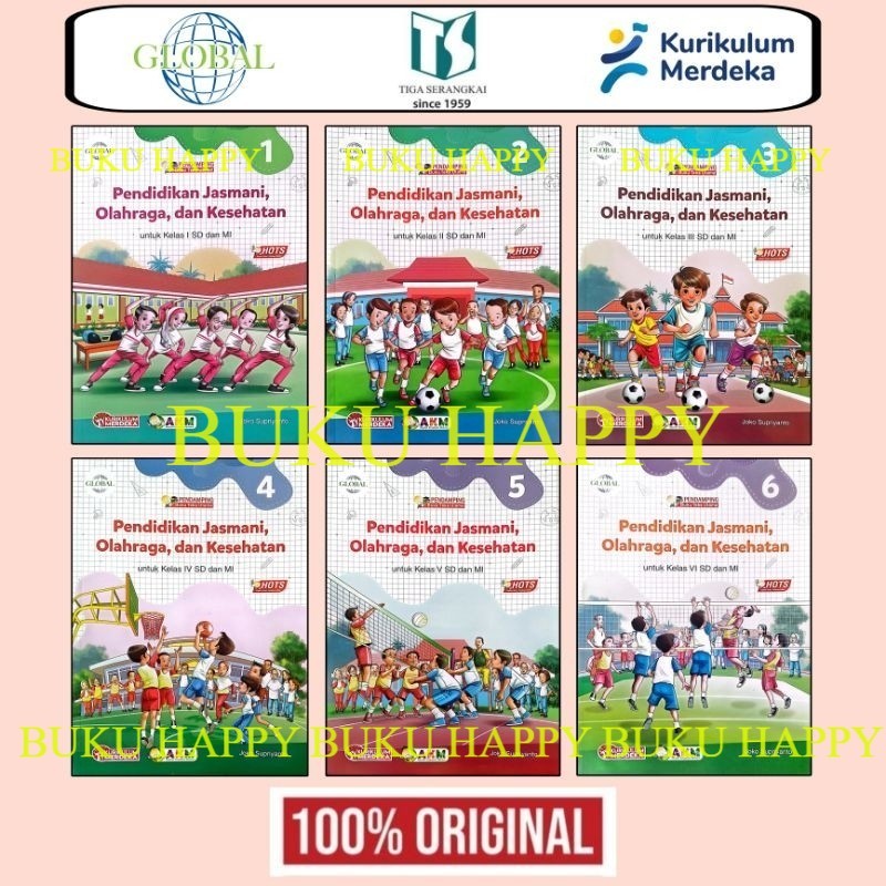 GLOBAL : PJOK untuk SD / MI Kelas 1 2 3 4 5 6 Tiga Serangkai Edisi Revisi 2025
