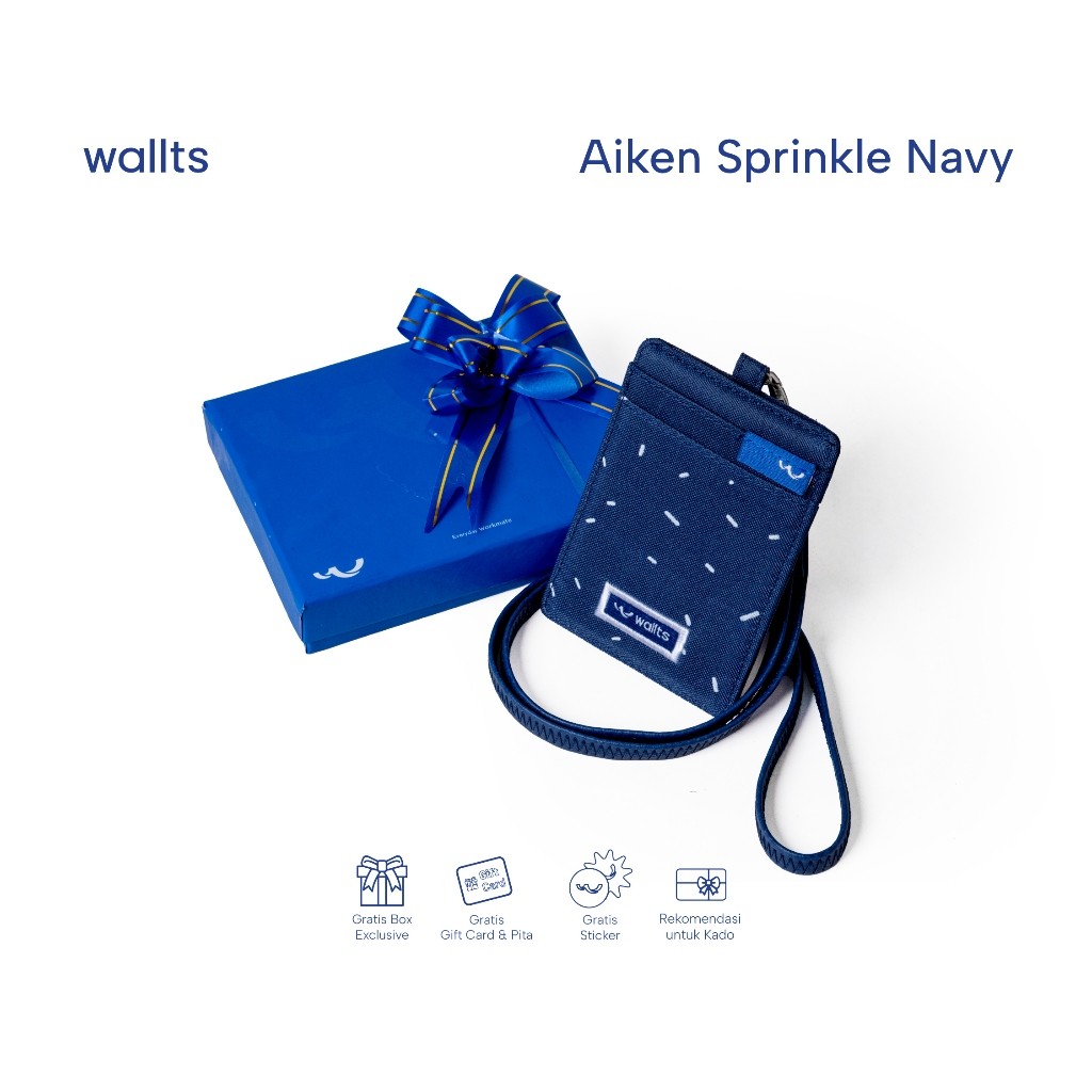 

KAYDEN STORE Wallts Aiken Sprinkle Navy - Lanyard Name Tag Id Card