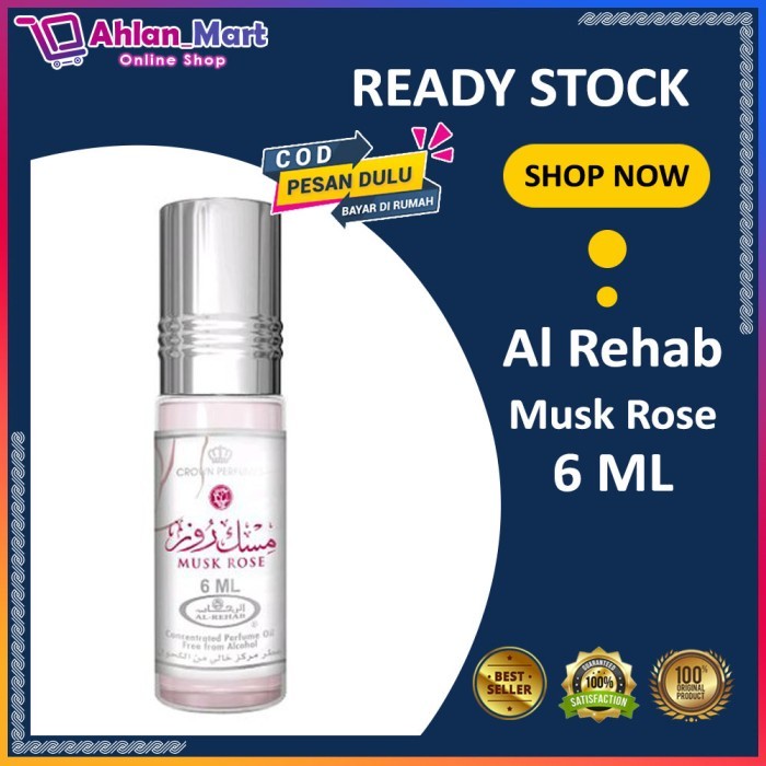Al Rehab Musk Rose Parfum Non Alkohol 6 Ml