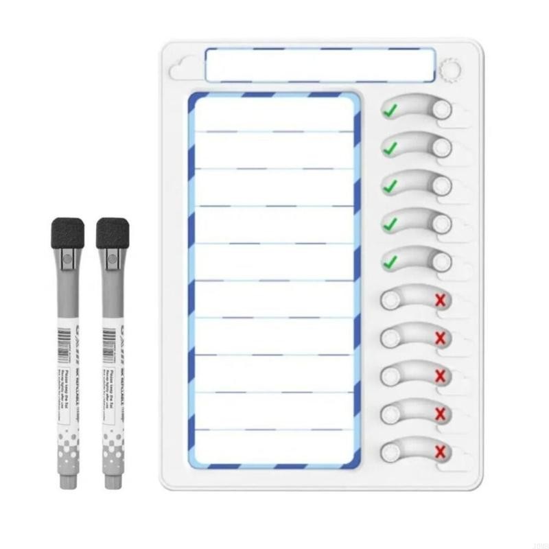 

Chore Chart for Kids and Adults Sliding Morning Routine Chart Dry Erases Chore Chart Checklist Board ADHD Tool