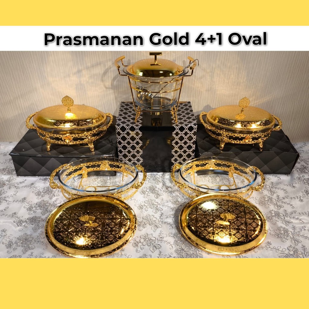 Prasmanan Stainless Gold King Mary Oval 4+1