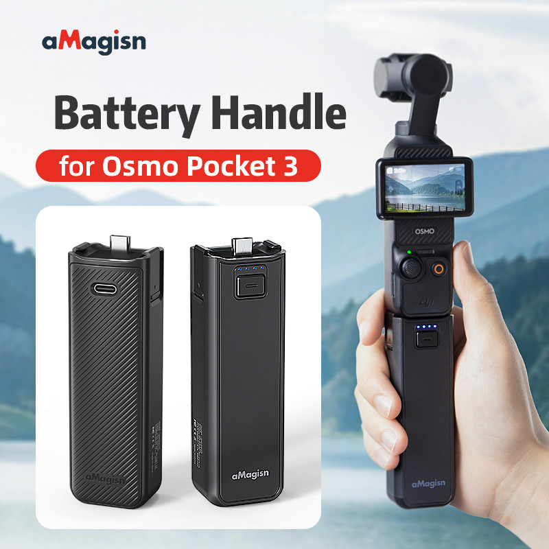 AMAGISN For DJI Osmo Pocket Battery Handle 4500 mAh Volt Pack For DJI Osmo Pocket3 Power Accessories
