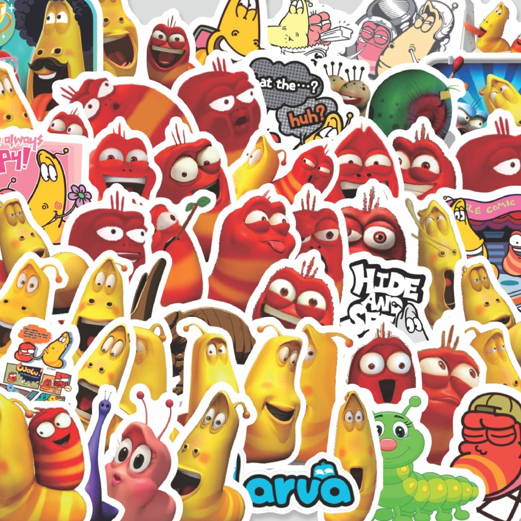 

Stiker Cutting Pack Sticker Kartun Larva Sticker Isi 100Pcs Series Aesthetic Lucu Keren Untuk Koper Bahan Vynil