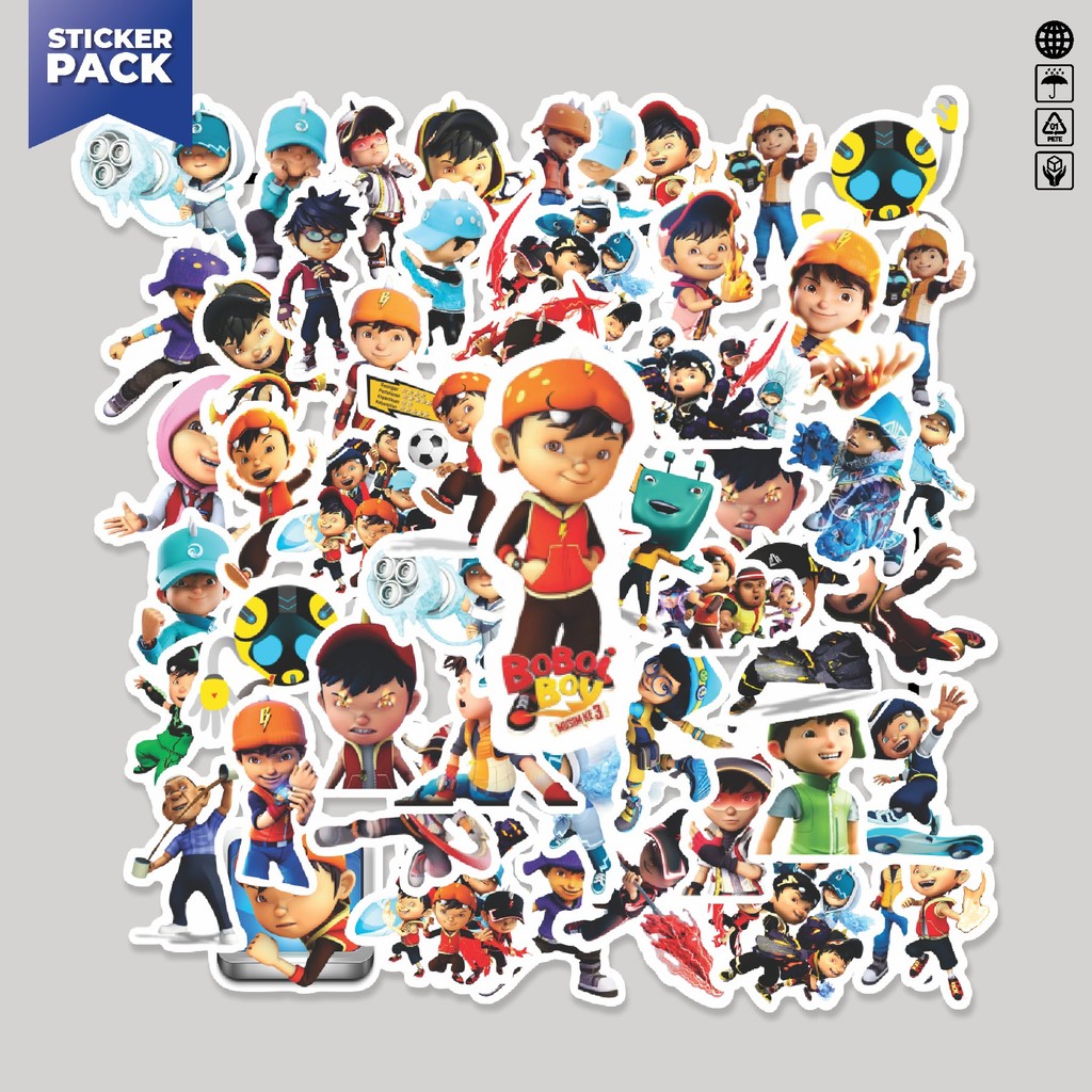 

[100PCS]Stiker Pack Sticker Kartun Boboiboy Sticker Aesthetic Vinyl Anti Air Dekorasi Sticker Laptop Buku Journal Koper Helm Casing HP Gitar Helm Skateboard