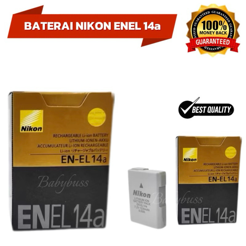 NEW Baterai NIKON EN-EL 14a For kamera nikon Baterai Nikon Enel 14 for kamera nikon D3100 D3200 D330