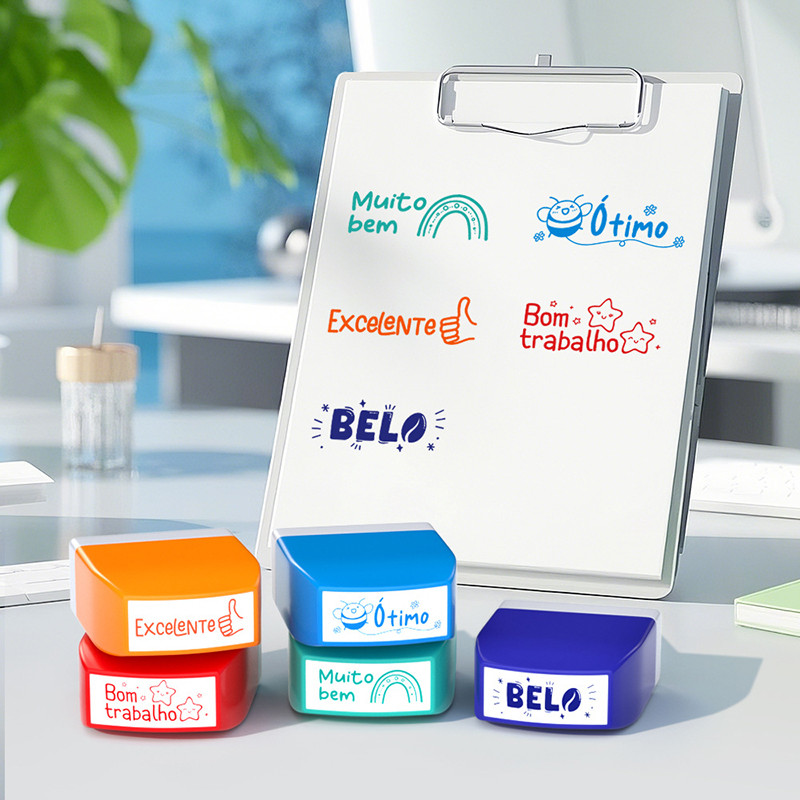 

5/8Pcs Teacher Stamps for Classroom Teacher Supplies Self-inking Grading Stamps Encouraging Comments for Parent Signature School