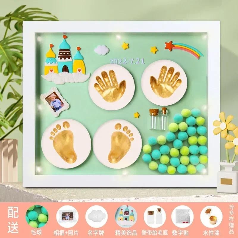 Baby Hand Print Footprint Imprint Kit Handprint Baby Mud and Footprints Souvenirs Baby Hand and Foot