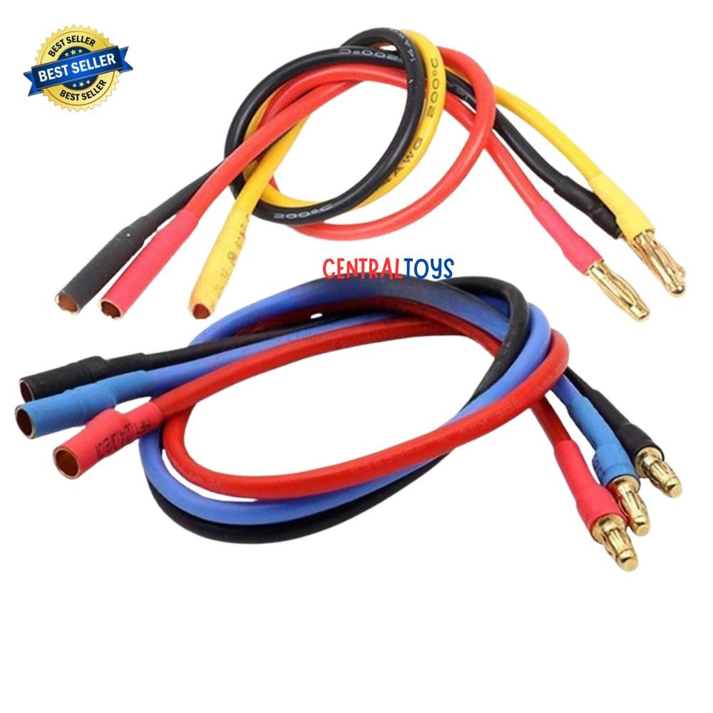 kabel konektor rc car rc drone rc boat banana plug 4.0mm 14AWG AMASS dinamo rc ESC part remote contr