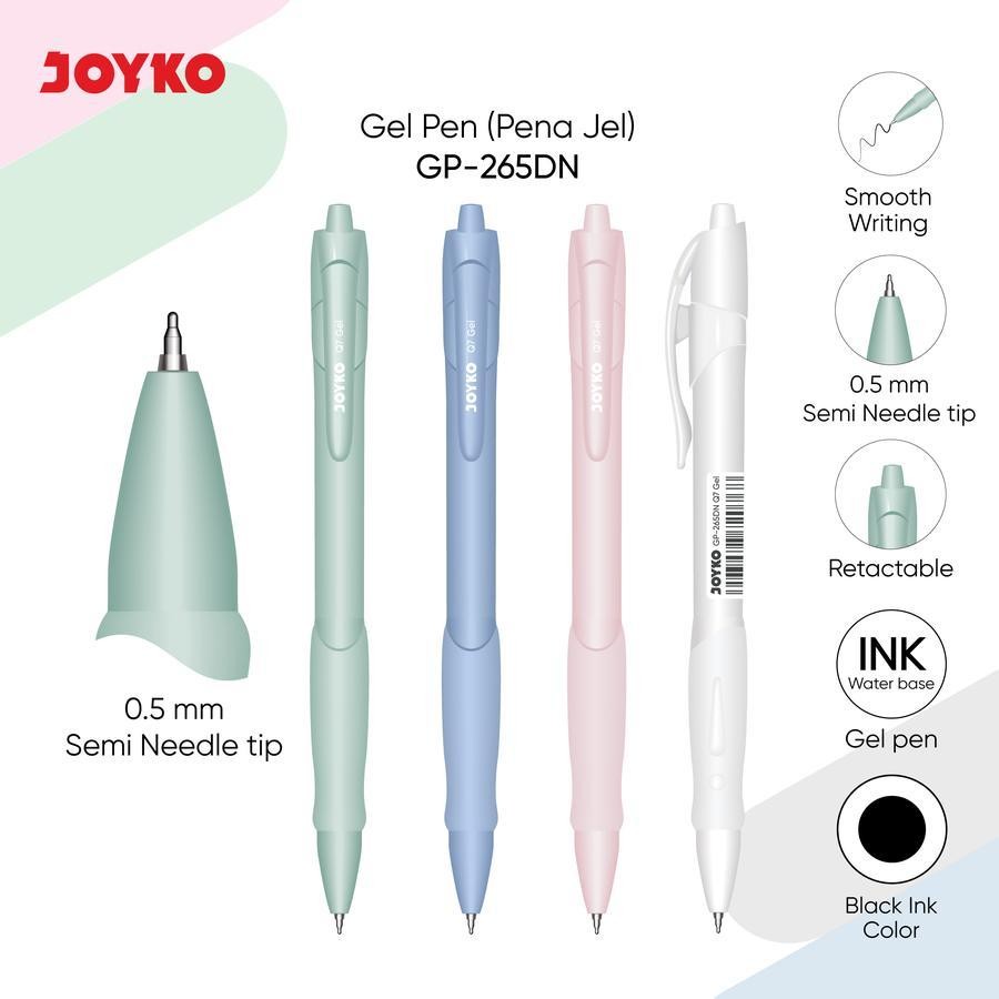 

(1pen) JoyKO Gel Pen Pulpen Pena GP-265DN Q7 Gel 0.5 mm