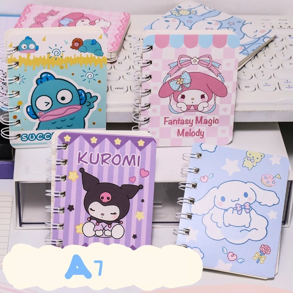 

BUKU NOTES SPIRAL MINI A7 KARAKTER SANRIO NOTEBOOK /m288 KUROMI/ MELODY/ CINAMOROLL HADIAH BOLPEN