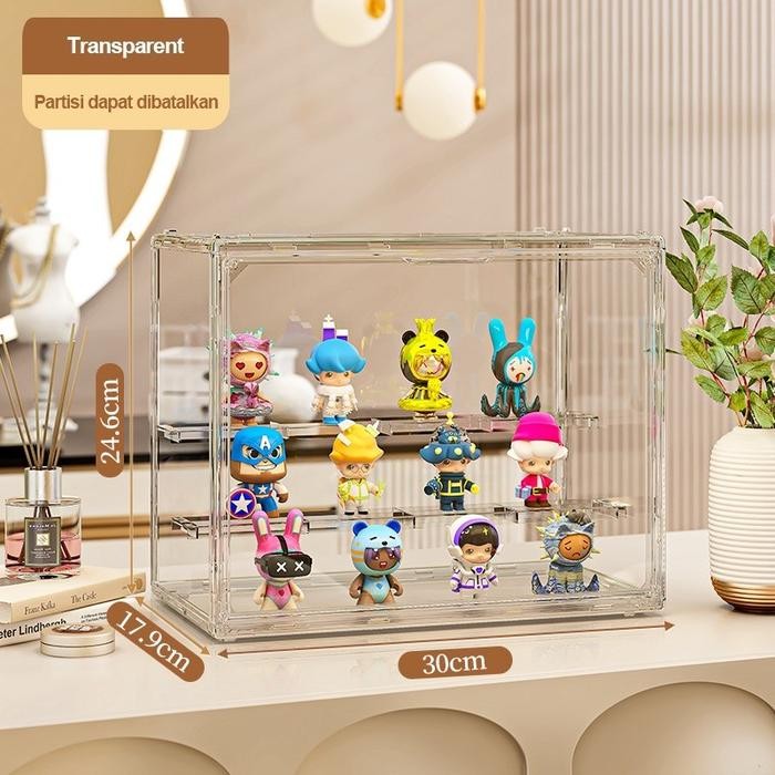 

Jaje.store Kotak Display Penyimpanan Bening Tinggi Kualitas Akrilik Berdiri Figure Aksi Tangga 2 - Transparan