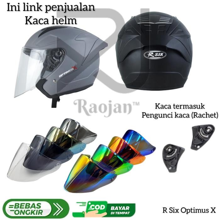 Kaca helm R Six Optimus X Visor helm R Six Optimus X