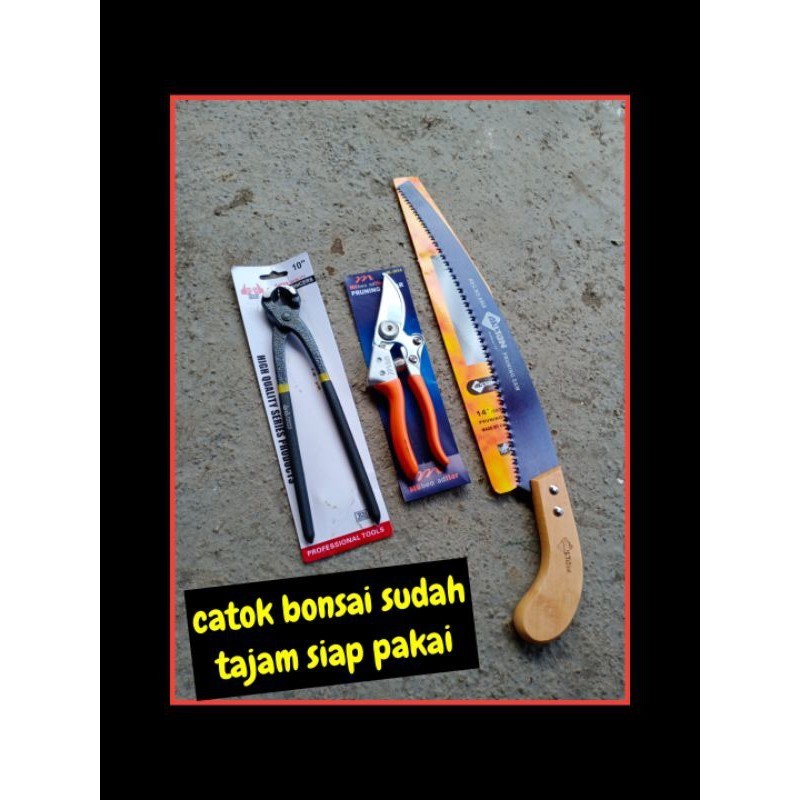 paket alat bonsai 100 / gergaji prohex / gunting dahan / gunting pruning Kualitas Bagus
