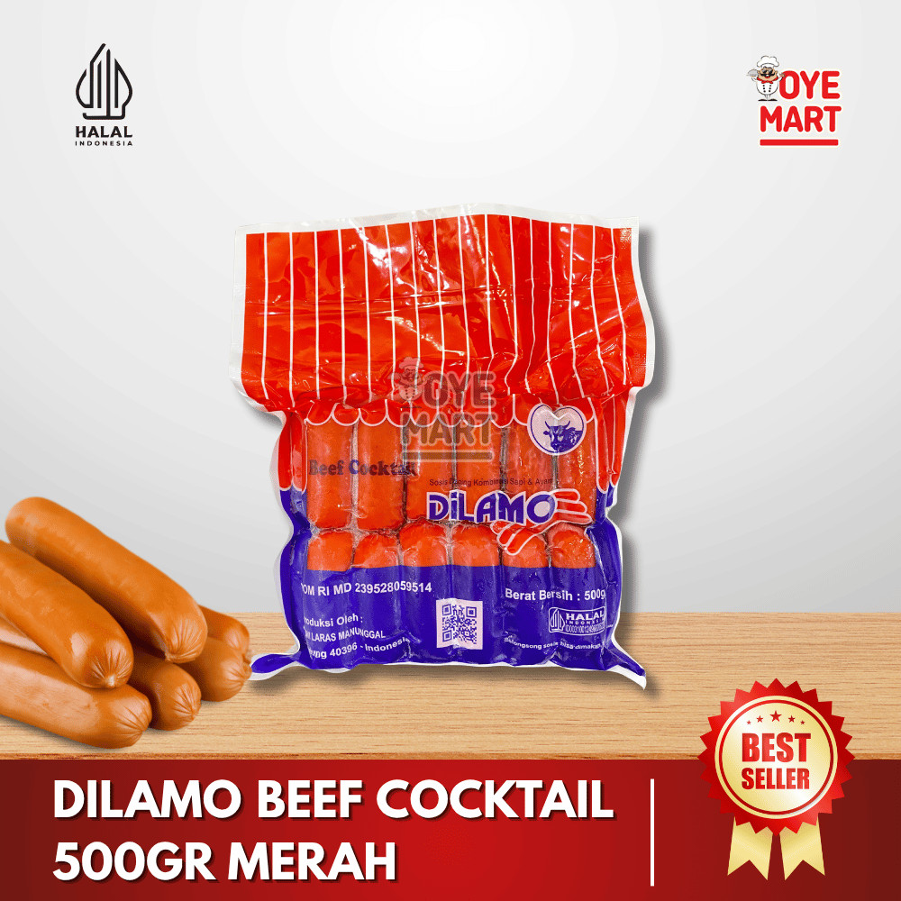 

DILAMO BEEF COCKTAIL 500GR MERAH SOSIS ISI 25PCS
