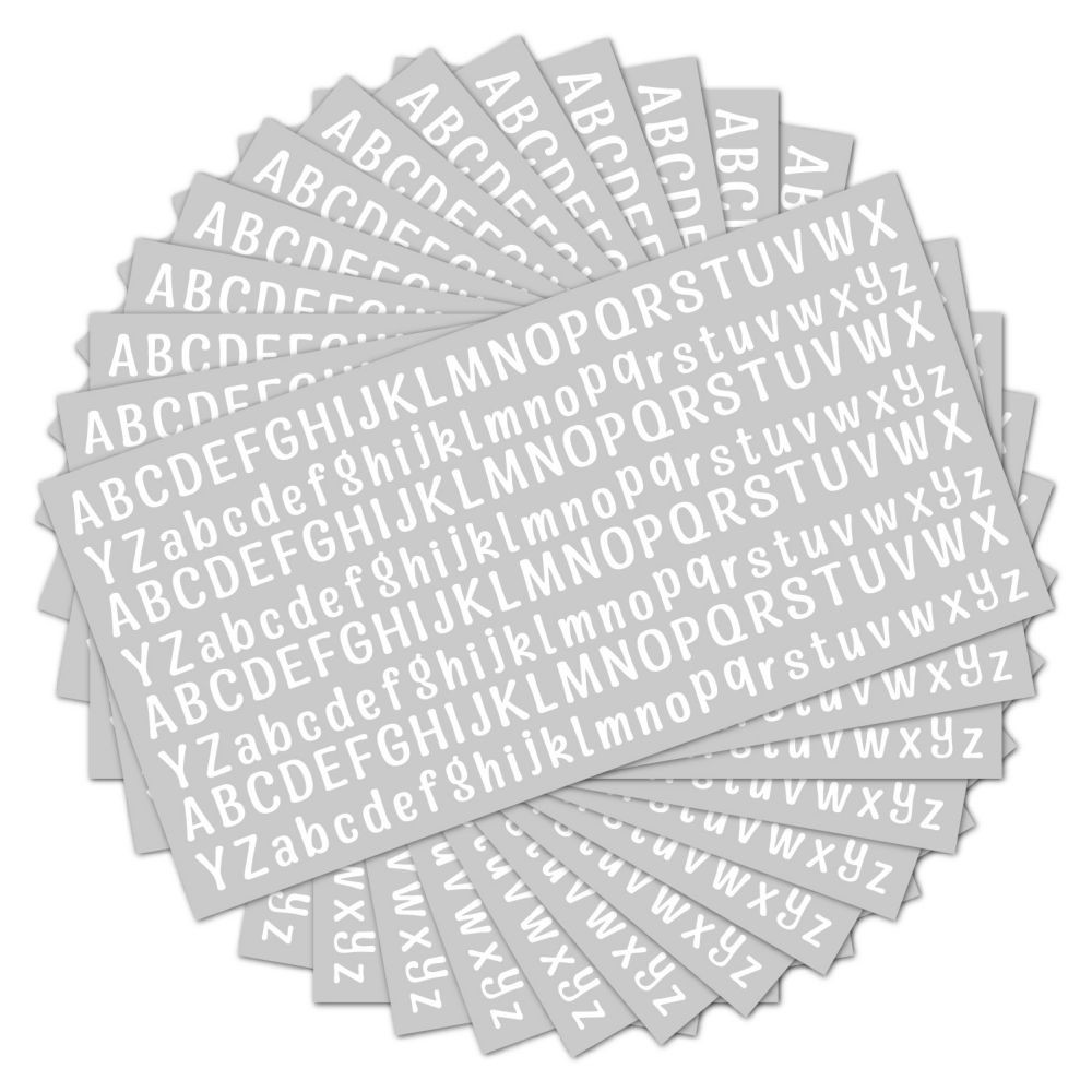 

5Pcs/set 0.5 Inch 26 Alphabet Planner Stickers Waterproof Black White DIY Letter Decorative Sticker For Kids Cup Laptop
