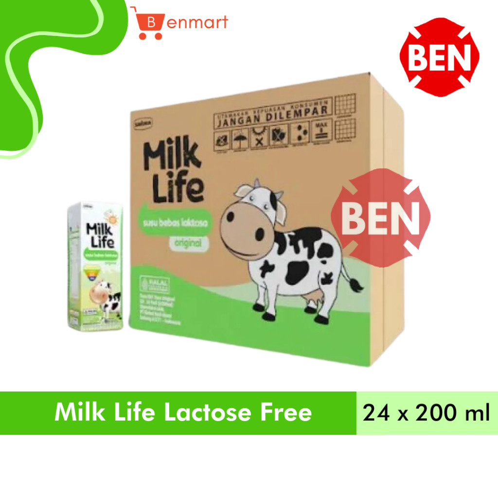 

Milk Life LACTOSE FREE / Susu Bebas Laktosa 1 Dus 24 Pcs 200ml 200 ml