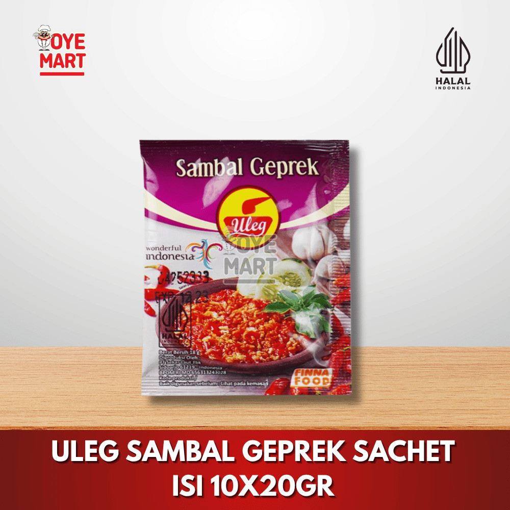 

ULEG SAMBAL GEPREK SACHET ISI 10X20GR
