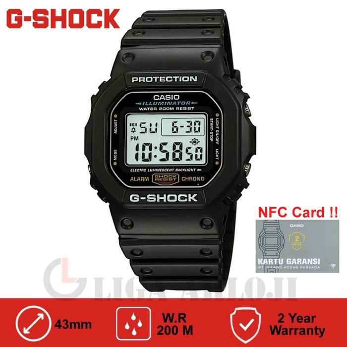 Casio G-Shock DW-5600E-1VDF Jam Tangan Pria Digital GSHOCK DW5600 DW5600E DW-5600E-1 Original