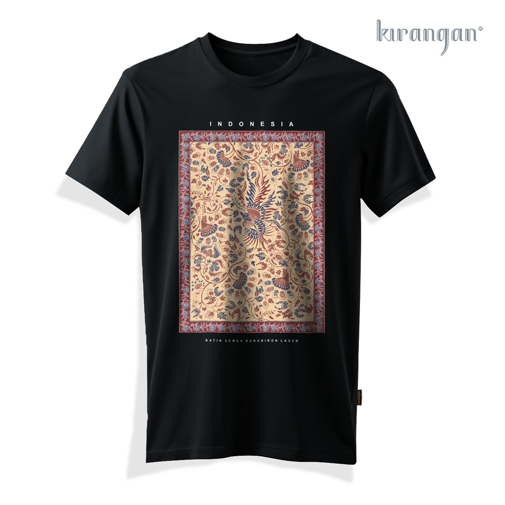 Kaos Kirangan Batik Motif Bangbiron Lasem