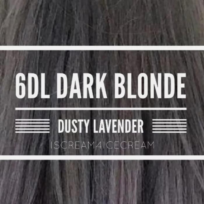cat rambut color GUY TANG Demi Permanen 6DL dark blondeDusty Lavender