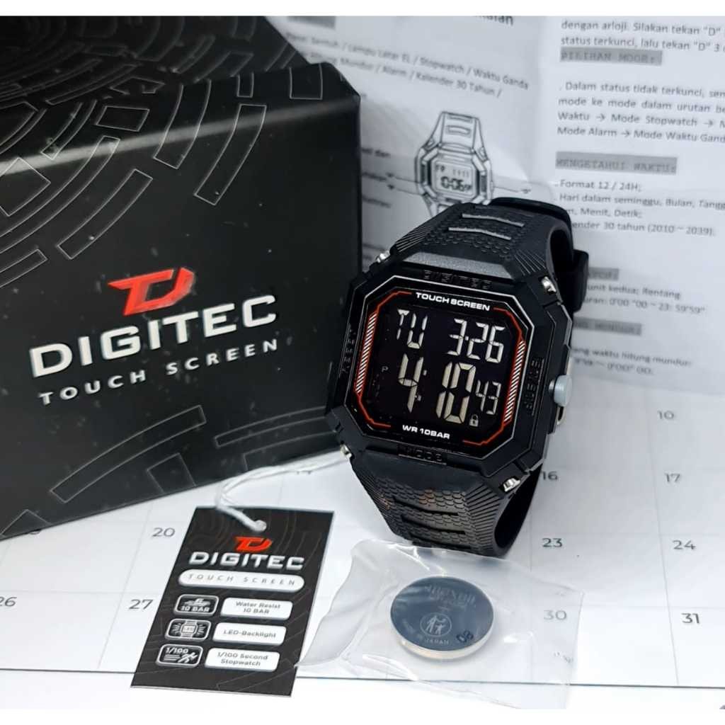 Terbaru Terbaru Jam Tangan Pria Digitec Digital Original Tali Rubber d1100