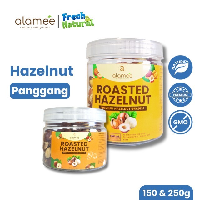 

ALAMEE Kacang Hazelnut Panggang Hazelnut Roasted Cemilan Sehat Rendah Kalori Kacang Kemiri 250gr fresh and natural fresh and natural