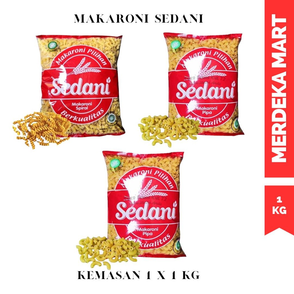 

SEDANI MAKARONI 1 KG PIPA SPIRAL KERANG MACARONI