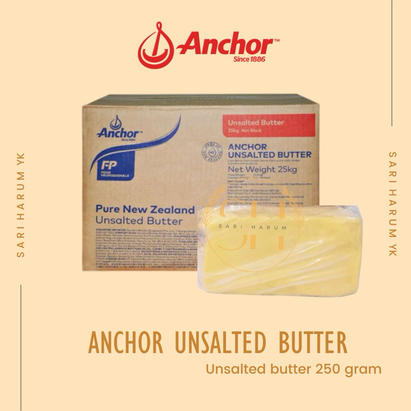 

Unsalted Butter | Butter New Zealand | Butter Tawar | Butter Cookies | Butter Kue Kering | Butter Cake | Anchor Unsalted Butter | Anchor Unsalted Butter 250gram