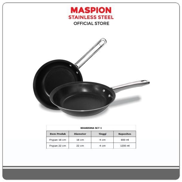 Maspion Maxim Alat Masak Stainless Steel Anti Lengket Kharisma Set - SET 1
