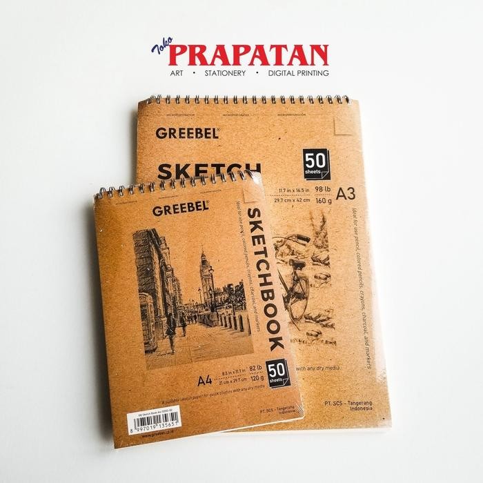 

【M-MT】DISKON!!! Greebel Sketchbook 50 Sheets A4/A3-003-02 Buku Gambar - A4
