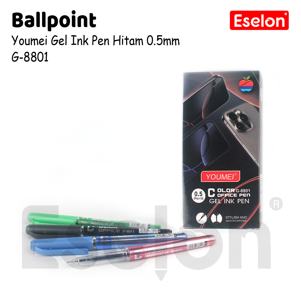 

12pcs Ballpoint Gel YOUMEI / 1 PAK Pulpen Gel YOUMEI 0.5MM